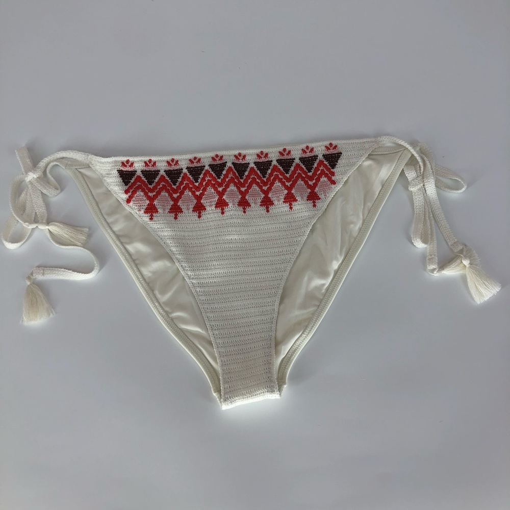 Aerie Cheeky Side Tie‎ Crotchet Front Bikini Bottom